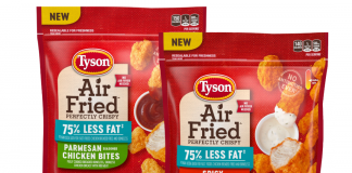 Курячі нагетси обсмажують на повітрі, щоб знизити вміст жиру на 75%