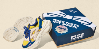 Бренд Unilever створив синьо-жовті кросівки із залишків їжі, що йде у смітник